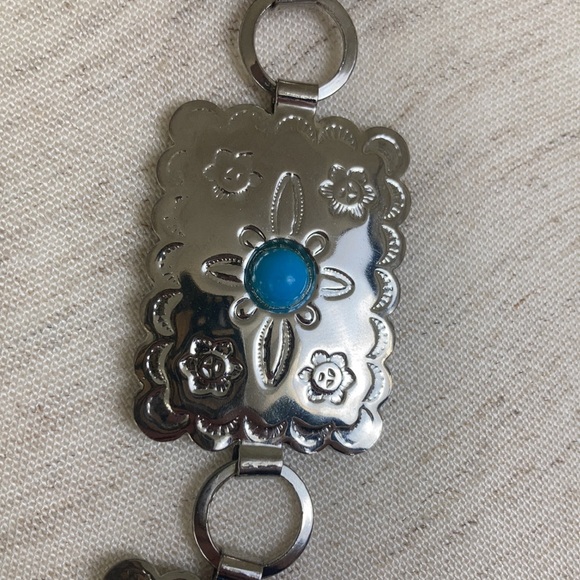 Vintage Costume Silver Tone Native American Turquoise Thunderbird Neckla… - Picture 8 of 9